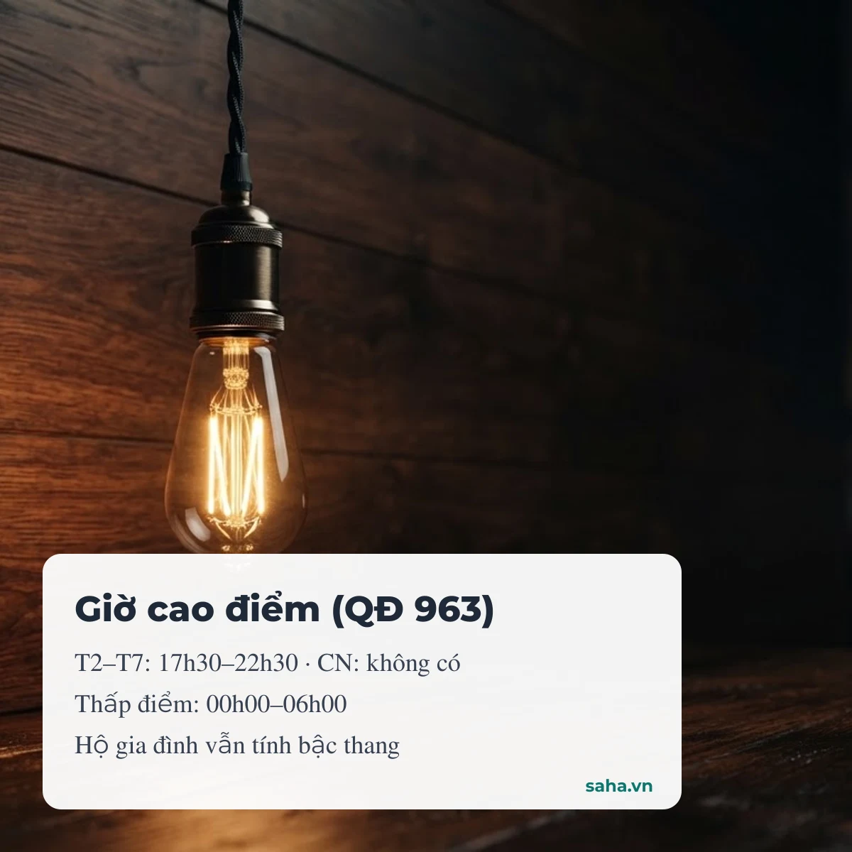 Giờ cao điểm tính tiền điện theo Quyết định 963/QĐ-BCT